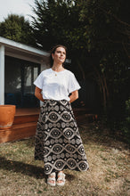 Load image into Gallery viewer, Plot Twist Maxi Skirt - Black Anglaise
