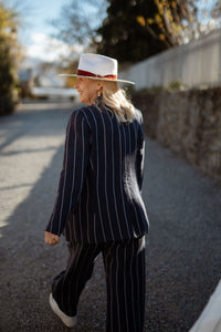 Get Off Your High Horse Blazer - Navy Stripe