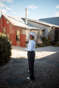 The Huntsman Tailored Pant - Navy Stripe