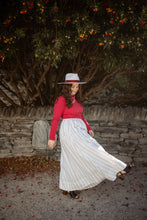 Load image into Gallery viewer, For The Thrill Of It Skirt - White Stripe
