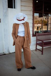 The Huntsman Tailored Pant - Terracotta Stripe