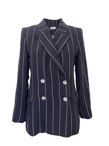 Get Off Your High Horse Blazer - Navy Stripe