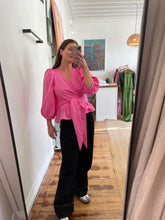 Load image into Gallery viewer, All Time Is Lost Wrap Top - Pink
