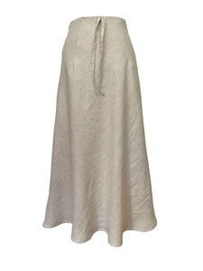 Plot Twist Maxi Skirt - Oat Linen